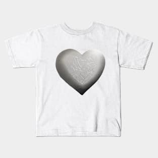 Heart Silver Shadow Silhouette Anime Style Collection No. 252 Kids T-Shirt